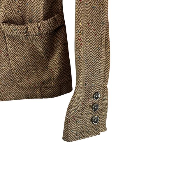 Cabi Size Medium Penny Speckled Herringbone Jacket Brown 3170 Cotton Blend - Picture 4 of 6
